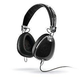Skullcandy 骷髅头 Aviator Iphone带麦耳机 黑银色